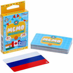 Развивающая настольная игра "мемо. Флаги. Мир", развитие памяти, набор 28 карточек с картинками + инструкция, мемори Десятое королевство
