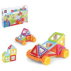 Конструктор магнитный Мини-магический магнит: машинка спорт, 38 деталей Xinbida