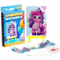 Школа талантов Алмазная мозаика для детей «Единорожка» 10х15 см