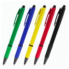 STAFF Ручка шариковая автоматическая с грипом STAFF Manager Color BP-17, синяя, ассорти, 0,35мм, 143751