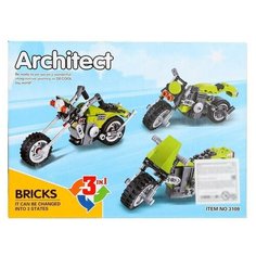Конструктор «Мотоцикл», 129 деталей , 3 варианта сборки Jisi Bricks (Decool)