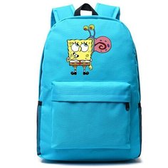 Рюкзак Губка Боб и Гэри (Sponge Bob) голубой №5 Noname