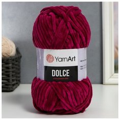 Пряжа "Dolce" 100% микрополиэстер 120м/100гр (766 т. фуксия)./В упаковке шт: 1 Yarn Art