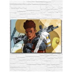 Картина по номерам на холсте игра APEX LEGENDS (Bangalor, Бангалор, Апекс) - 9300 Г 60x40