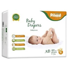 Подгузники детские Pikool Premium, размер NB, 0-5 кг, 90 шт
