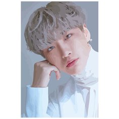 Картина по номерам на холсте Музыка KPOP Ateez Сонъва - 6070 В 60x40