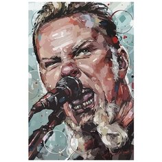 Картина по номерам на холсте Музыка Metalica Джеймс Хетфилд - 6310 В 60x40