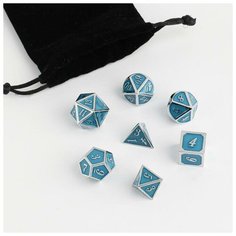 Набор кубиков для D&D (Dungeons and Dragons, ДнД), серия: D&D, "Волна", 7 шт, светящиеся 6935240 Сима ленд