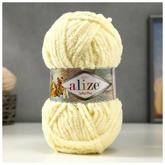 Пряжа "Softy Plus" 100% микрополиэстер 120м/100г (13 желтый)./В упаковке шт: 1 Alize