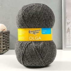 Пряжа Olga (ОльгаПШ) 50% шерсть, 50% акрил 392м/100гр (42 маренго)