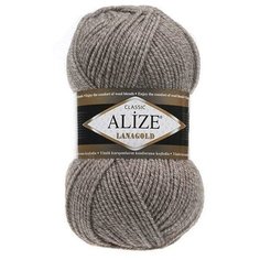 Пряжа Alize Lanagold (Ализе Ланаголд) - 3 мотка 650 меланж бежевый 49% шерсть, 51% акрил 240м/100г