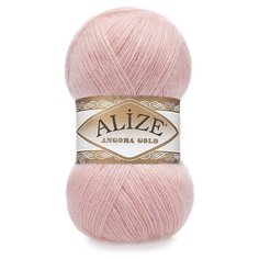 Пряжа Alize Angora Gold (Ангора Голд) - 3 мотка 363 светло-розовый 20% шерсть, 80% акрил 550м/100г