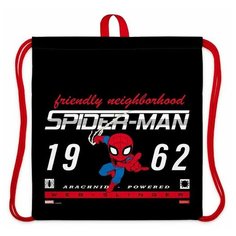 Мешок для сменной обуви школьный Hatber Человек- паук (Spider-Man MARVEL), 49х41 см, с петлей для подвеса, 1 отделение