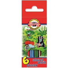 Карандаши цветные KOH-I-NOOR короткие Крот 6 цв/наб 3621006046KSNN