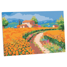 Школа талантов картина по номерам Тюльпановые поля, 30 х 20 см, разноцветный