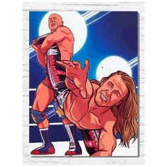 Картина по номерам на холсте игра Wrestlemania (Sega, Сега, 16 bit, 16 бит, ретро приставка) - 9950 В 30x40