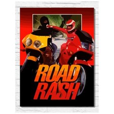 Картина по номерам на холсте игра Road Rush 2 (Sega, Сега, 16 bit, 16 бит, ретро приставка) - 9875 В 30x40