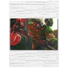 Картина по номерам на холсте игра Doom 3 (PS, Xbox, PC, Switch) - 9802 Г 30x40