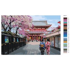 Картина по номерам Н101 "Цветение сакуры", 40х60 см Brushes Paints
