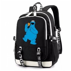 Рюкзак Коржик (Sesame Street) черный с USB-портом №3 Noname