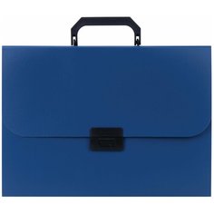 Портфель пластиковый STAFF А4 (330х235х36 мм), 7 отделений, индексные ярлыки, синий, 229242, 229242