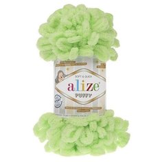 Пряжа Alize Puffy 41 Салатовый, 100% микрополиэстер, 100г, 9м, 5 шт