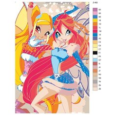 Картина по номерам Z-482 "Винкс. Стелла и Блум" 40х60 Brushes Paints