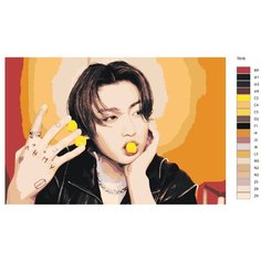 Картина по номерам Т618 40Х60 "Чон Чонгук (Jung Jungkook), участник группы BTS (БТС)" Brushes Paints