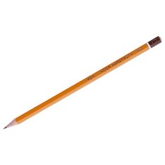 KOH-I-NOOR Набор карандашей чернографитных 1500 6Н, 12 шт (150006H01170) желтый