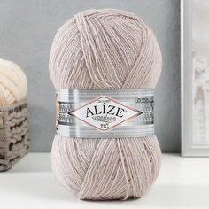 ALIZE Пряжа "Superlana tig" 25% шерсть, 75% акрил 570м/100гр (652 пепельный)