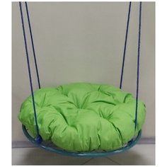 Качели - гнездо "Облако" серия ULA, размер: 60 см, оплетка: без оплетки, цвет пуфа: зеленый