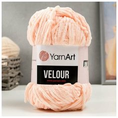 Пряжа "Velour" 100% микрополиэстер 170м/100г (869 св. персик)./В упаковке шт: 1 Yarn Art