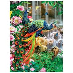 Алмазная мозаика на подрамнике 30x40 с частичным заполнением "Павлины"./В упаковке шт: 1 Школа талантов