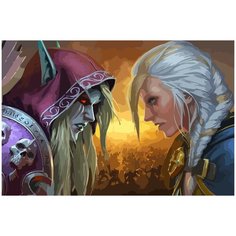 Картина по номерам на холсте world of warcraft сильвана - 1882
