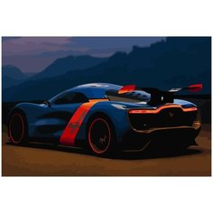 Картина по номерам на холсте Машина спорткар спортивный автомобиль - 309