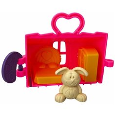 Игрушка детская, Зайкин домик, с фигуркой зайчика, Игровой набор, Спальня, игрушки для девочек, розовый, 5 предметов Ярик