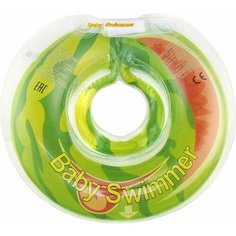 Круг на шею Baby Swimmer "Флора" с погремушкой, веселый арбуз