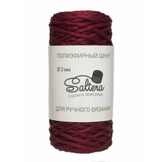 Пряжа SALTERA Шнур полиэфирный, бордовый - 112, 100% полиэфир, 1 моток, 200 г, 100 м.