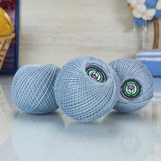 Пряжа ПНК им. С. М. Кирова Ирис 25гр. (ПНК), серый - 7002, 100% мерсеризованный хлопок, 20 мотков, 25 г, 150 м.