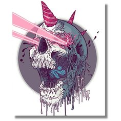 Картина по номерам "Череп " холст на подрамнике 40х60