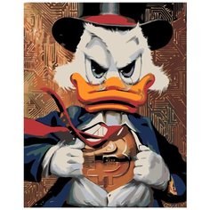 Картина по номерам Скрудж Макдак Биткойн / Scrooge McDuck BTC холст на подрамнике 40*50