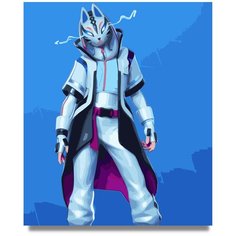 Картина по номерам "Fortnite кошка" холст на подрамнике 40х50