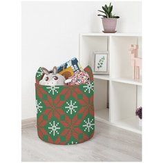 Корзина для игрушек JoyArty "Вязаные снежинки" 35x35 см