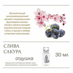 Слива и Сакура, отдушка для свечей и мыла 30 мл Candle M