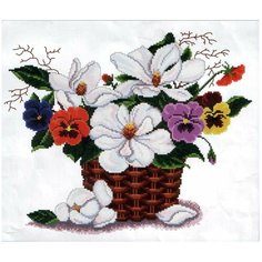 Набор для вышивания Сделано с любовью "Цветочная фантазия" 40x30 см, Букеты Цветы