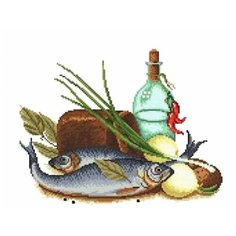 Набор для вышивания Сделано с любовью "Это вкусно!" 30x40 см, Еда Напитки Натюрморты