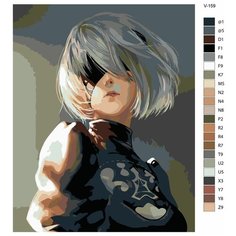 Картина по номерам V-159 "Игра Nier Automata. 2B" 60х80 Brushes Paints