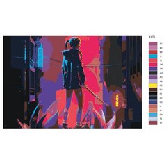 Картина по номерам X-275 "Сериал Бегущий по лезвию: Чёрный лотос" 40х60 Brushes Paints