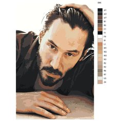 Картина по номерам S85 "Киану Ривз" 60x90 Brushes Paints
