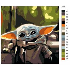 Картина по номерам Z-579 "Грогу" 80x80 Brushes Paints